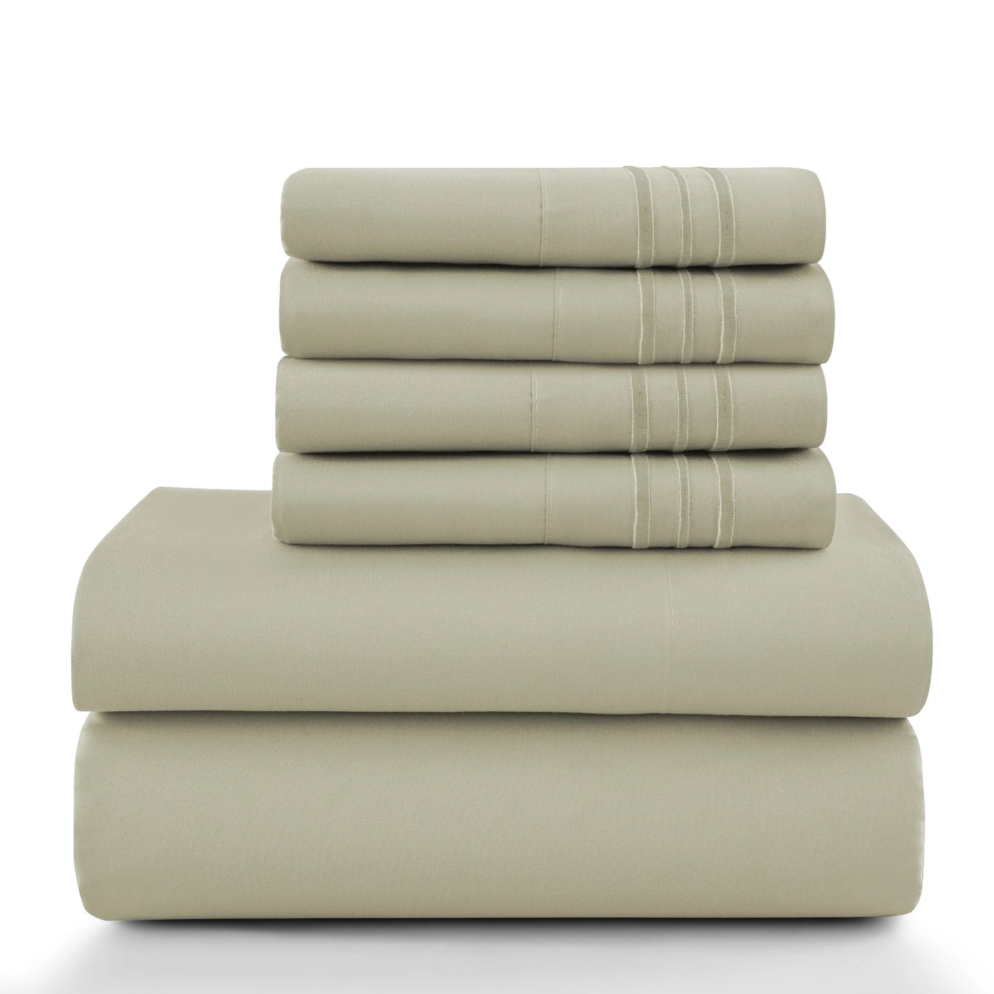16" Luxury 6Pc Solid Sheet Set – Brushed Microfiber