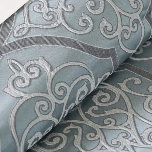 12-Piece Queen Comforter Set Blue Floral Printed Cotton
