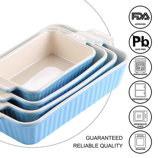 4-Piece Table Baking Dish Plate Set w/ Handle (9"/11"/12"/13.3")