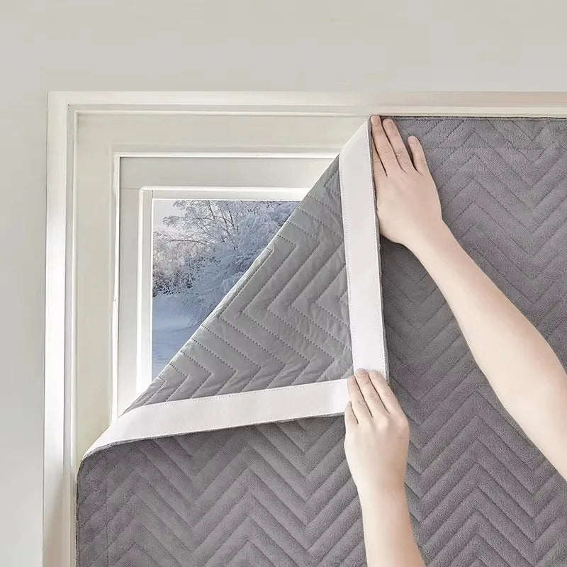 Nordic Winter Cotton Thickened Velcro Curtain Sheet Finished