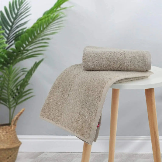 100% Cotton Hand Towels, Ultra Soft & Highly Absorbent Bathroom Face Towels 2-Pack Khaki