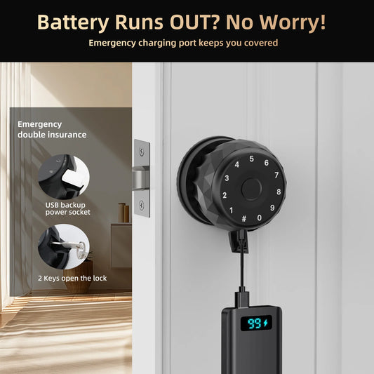 Smart Lock Fingerprint Door Lock TYPE-C