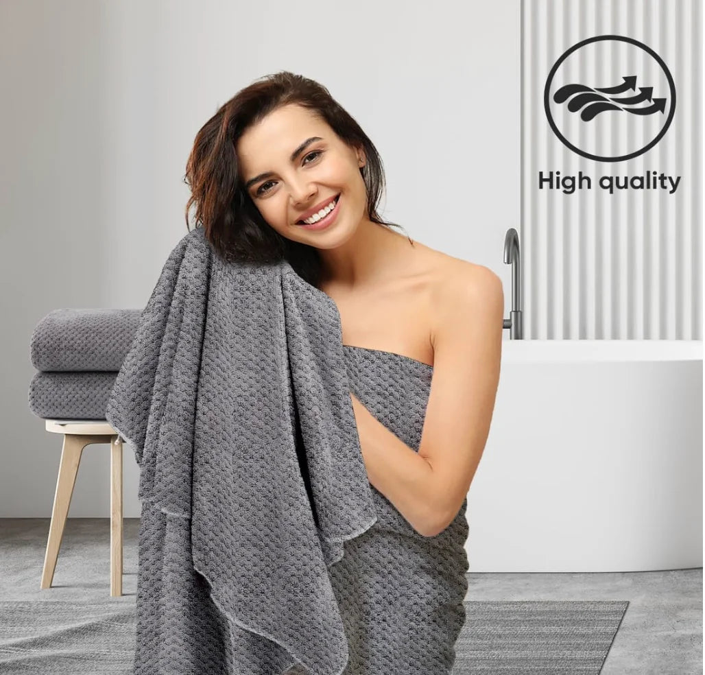 Bath Towel Set Pack of 2, (27 x 54 Inches) Microfiber