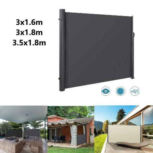 Retractable Side Awning- Garden Terrace Sunshade/Screen Privacy/Divider
