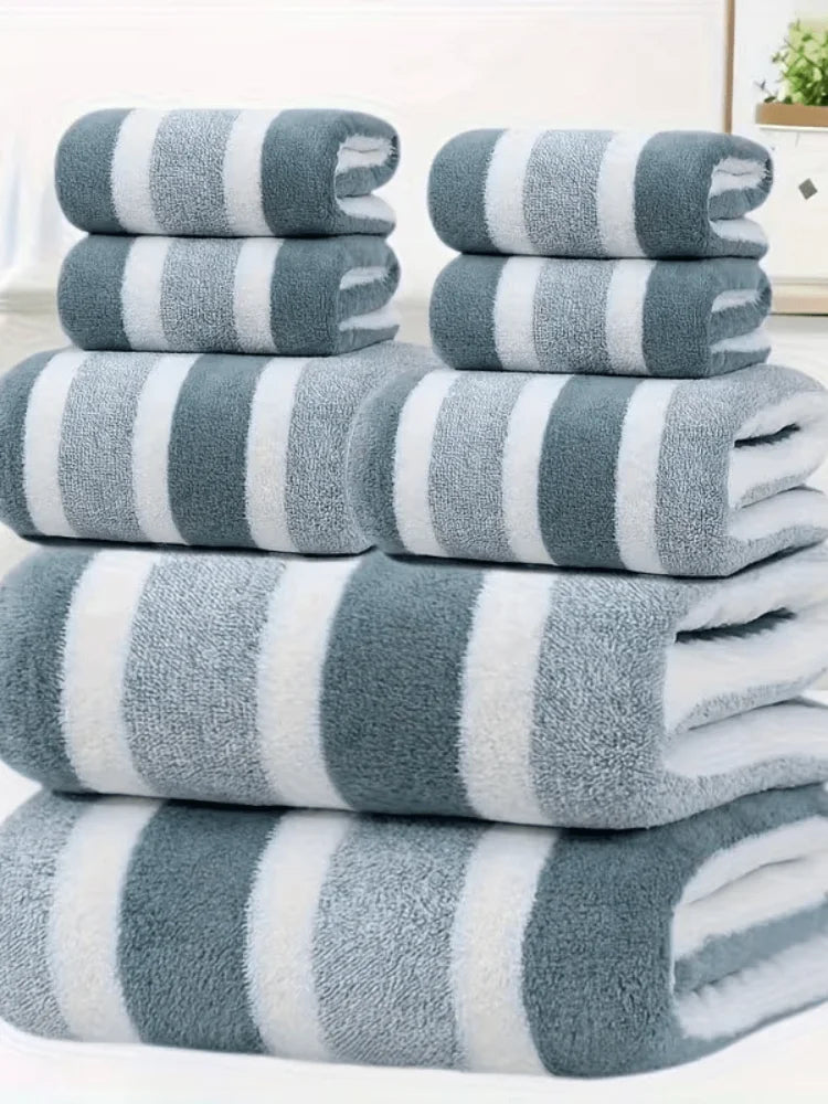 2pcs Luxury Coral Fleece Towel Set - 5-Star Hotel Standard Super Soft Quick Dry Bath & Hand Towel