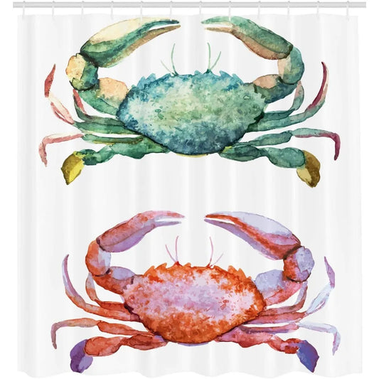 Fabric art print with ocean themed illustrations