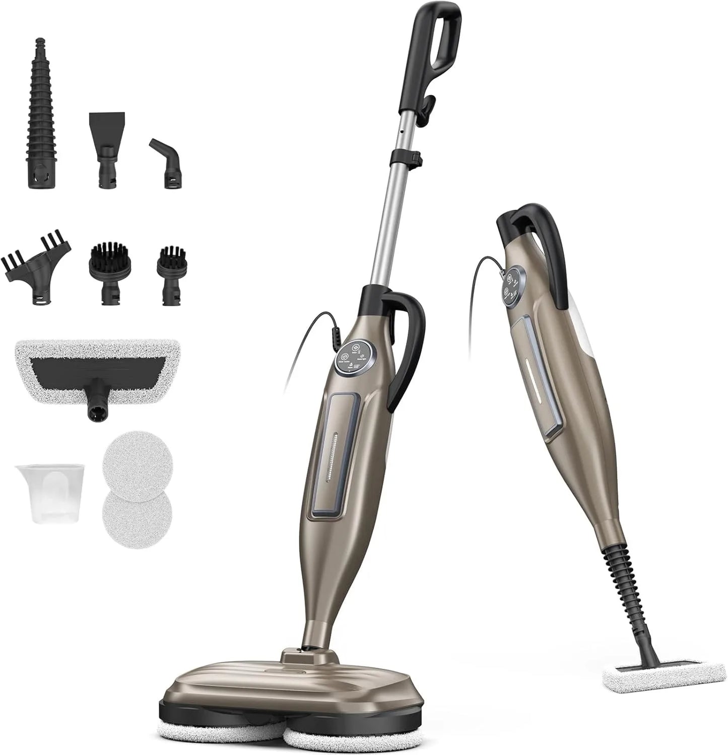 Steam Mop Cleaner w/Rotating Mop Pad-10 in 1-Lightweight