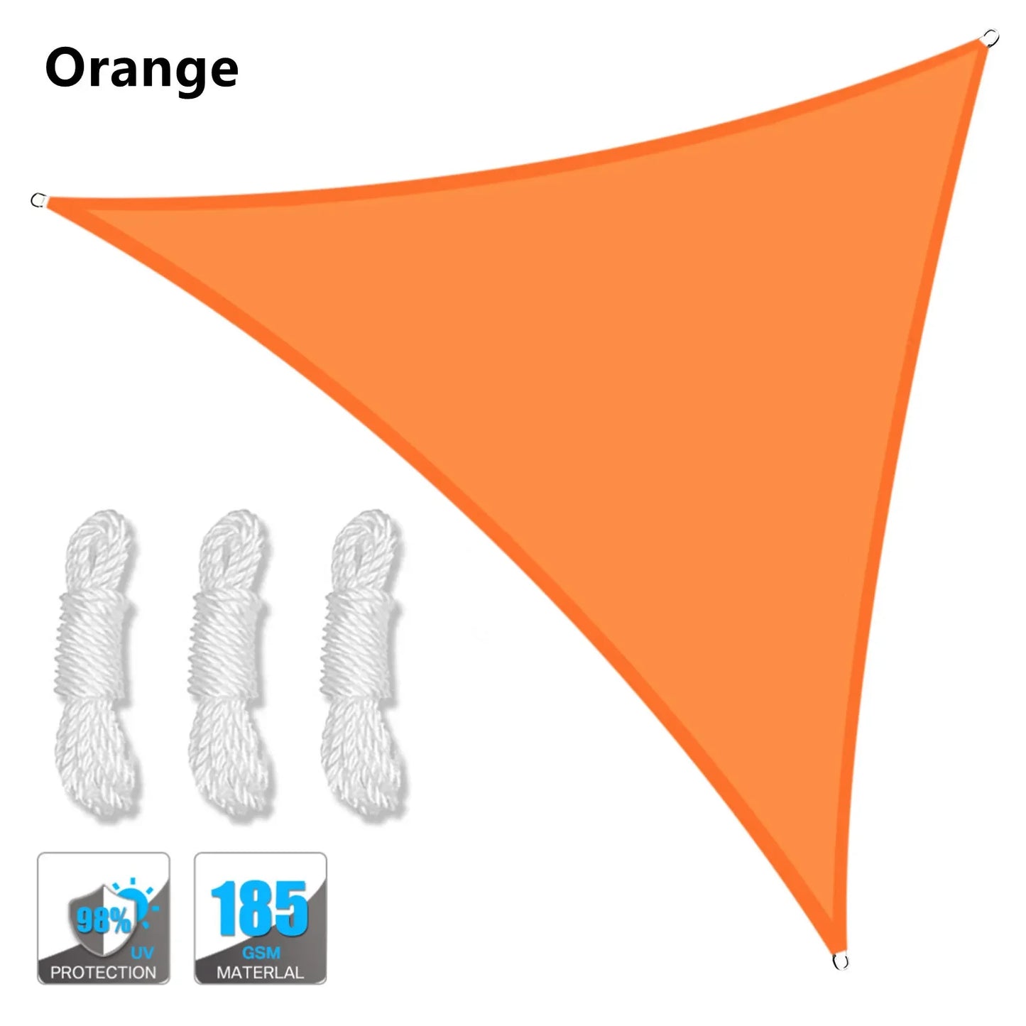 5x5x5/2x2x2M Waterproof Sun Shelter Triangle Sunshade