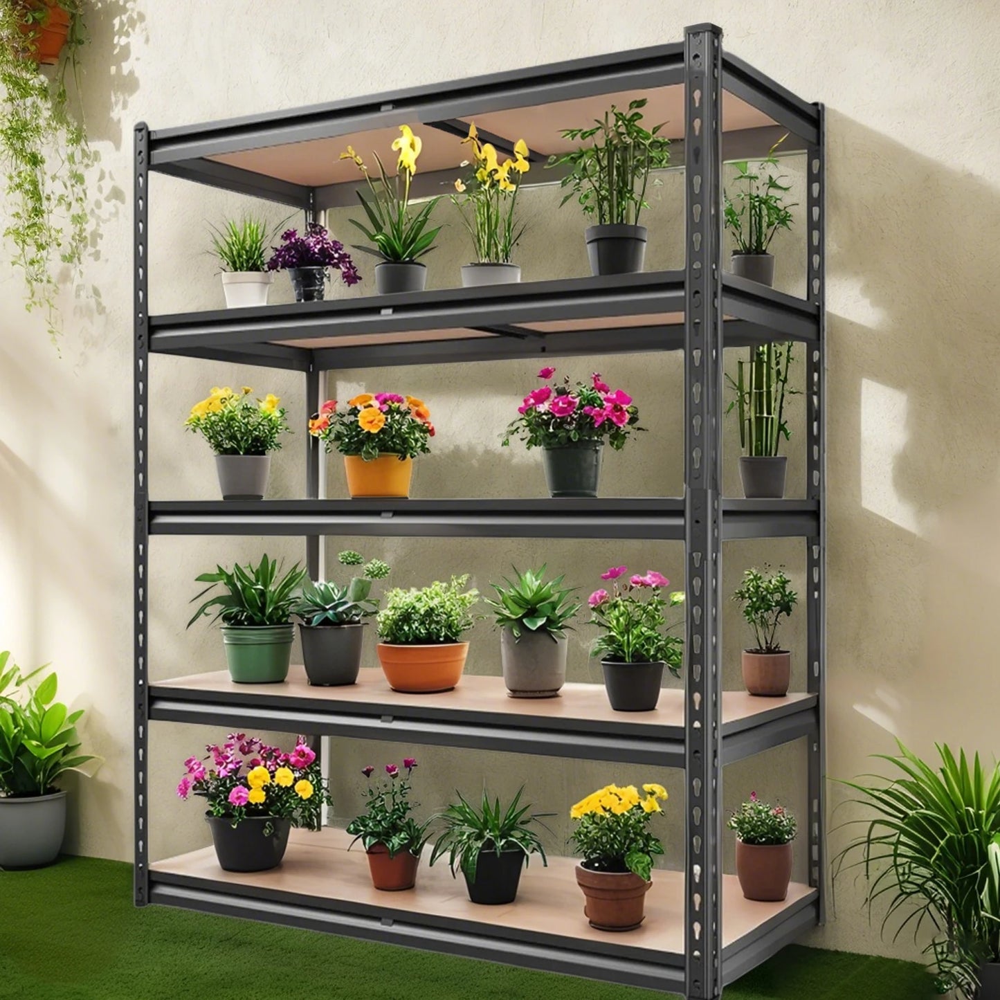 72"/60"H Garage Shelving, 2000LBS Capacity Heavy Duty Adjustable
