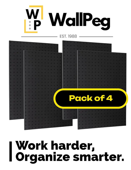 4-24x16 Inch Pegboard Panels, USA-Made Wall Organizer