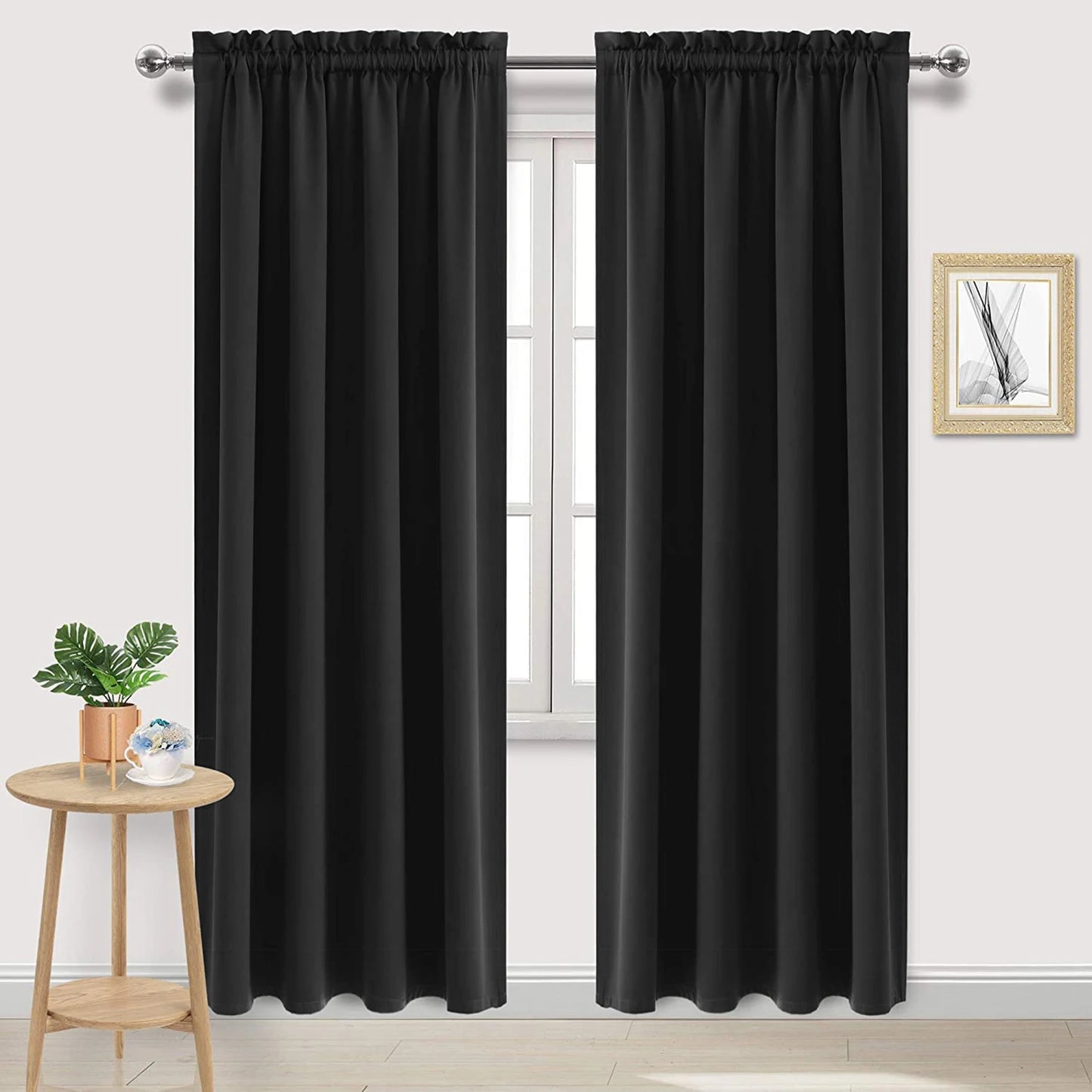 1 Panel Blackout Curtains Light Reducing Thermal Insulated Grommet