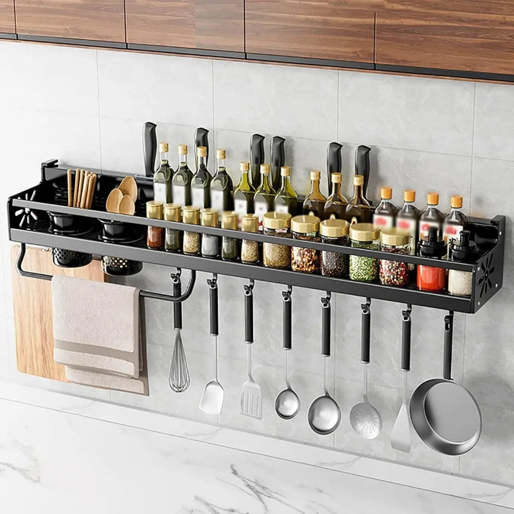Wall-mounted Kitchen Organizer Shelf-Spice/Knife/Utensil Organizer