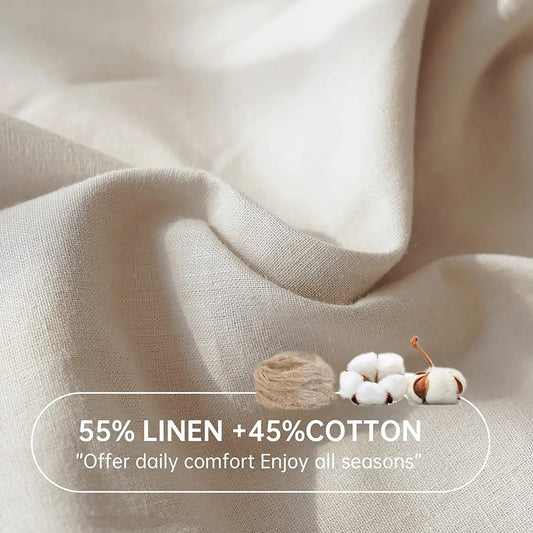 Linen Fitted Sheet (1 Piece) - 14 Inch Deep Pocket Mattress Cover