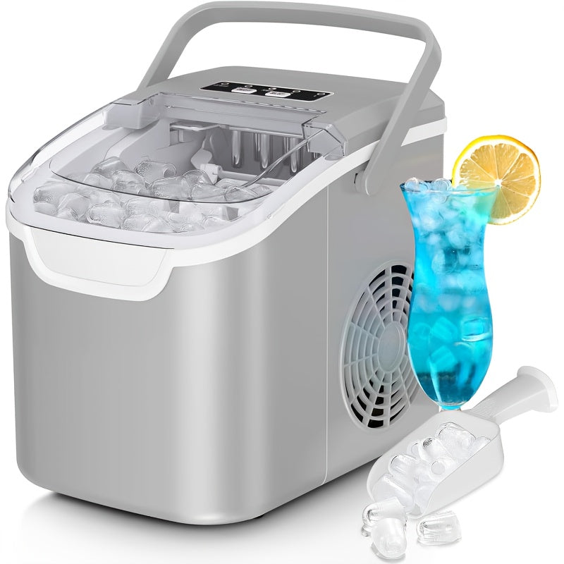 Nugget Or Bullet Ice Makers Countertop, 26 Lbs/24 H, 33 Lbs/24 H,35 Lbs/24 H Self-Cleaning,One-Click Operation