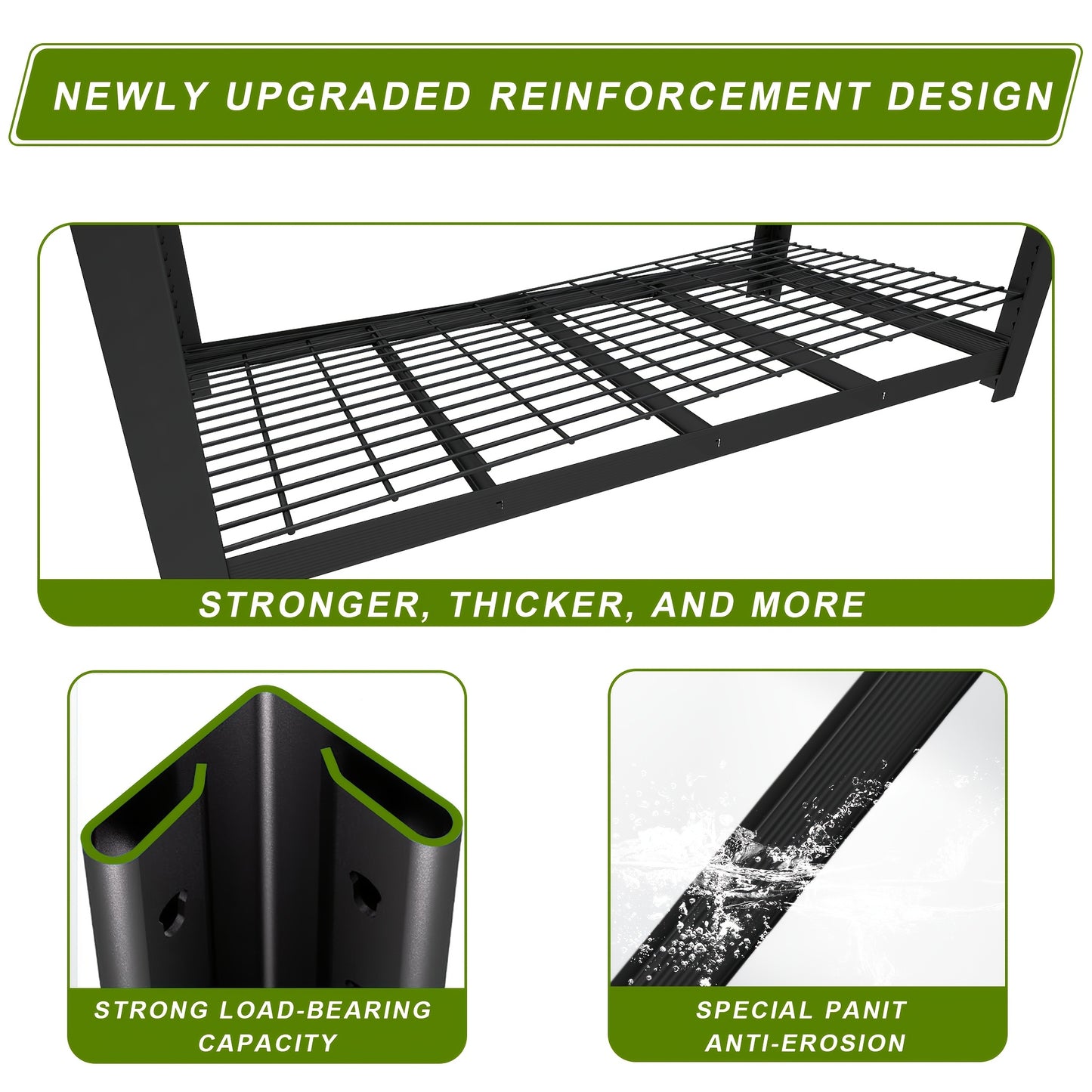 2000/3030LBS Metal Storage Shelving Unit, Utility Rack Shelf, 60/72"Heavy Duty Garage Shelving 5 Tier Adjustable