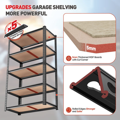 48" W X 24" D X 60" H, 48''W Garage Shelving Heavy Duty Shelving Storage Shelves 2400LB 4 Tier Adjustable, Industrial Strength