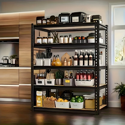72 Inch Heavy-duty Metal Storage Rack, With A Load-bearing Capacity Of 2000 Pounds Per Layer, Adjustable Height, Easy Assembly For Independent Garage, Warehouse, Home, And Office Shelves - Industrial Style Sorting Rack, Utili