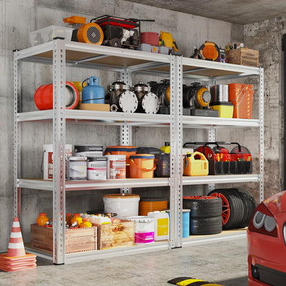 48" W X 24" D X 60" H, 48''W Garage Shelving Heavy Duty Shelving Storage Shelves 2400LB 4 Tier Adjustable, Industrial Strength