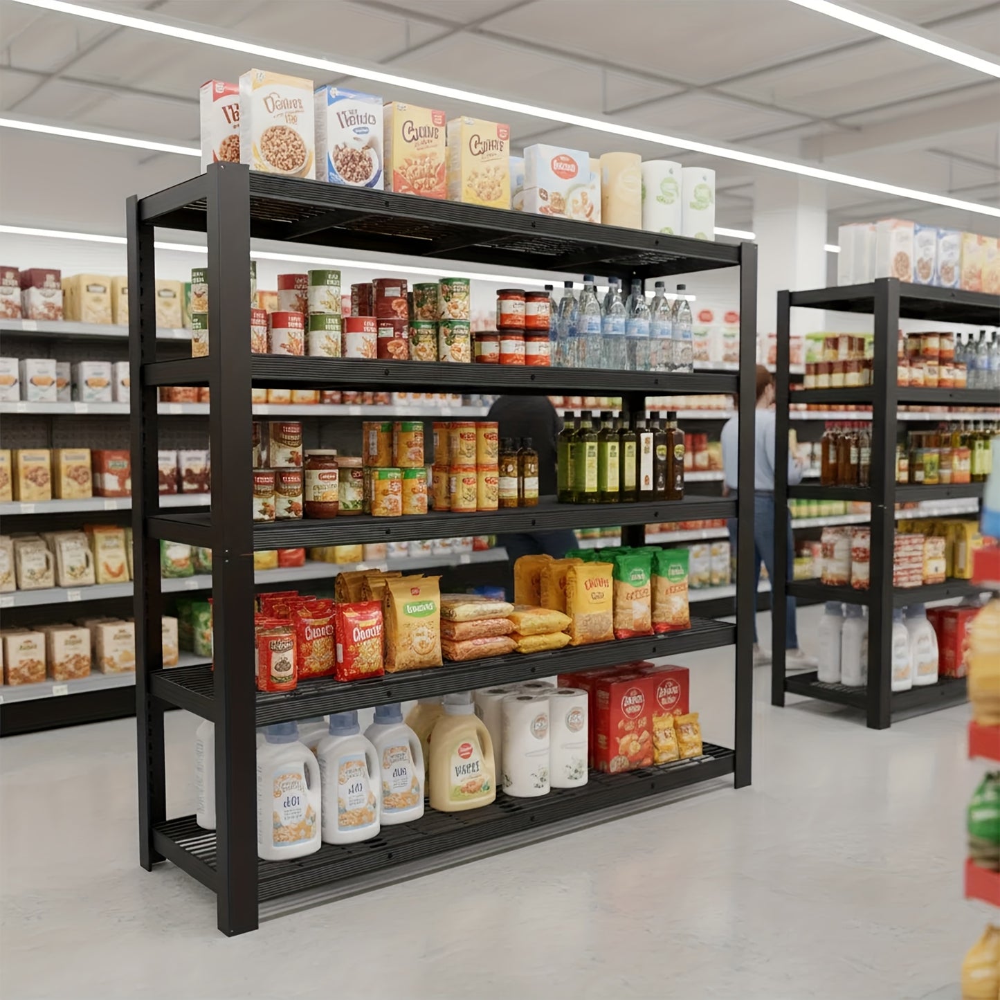 2000/3030LBS Metal Storage Shelving Unit, Utility Rack Shelf, 60/72"Heavy Duty Garage Shelving 5 Tier Adjustable