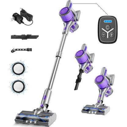 Cordless Vacuum Cleaner, 45-70Kpa Powerful Stick Vacuum with 45min Runtime, 50.72oz Dust Cup, Rechargeable/Wireless Vacuum for Hardwood Floor Carpet
