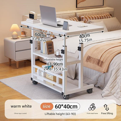 Multifunctional Standing Desk, Height Adjustable 23.62"-35.43", Universal Wheels