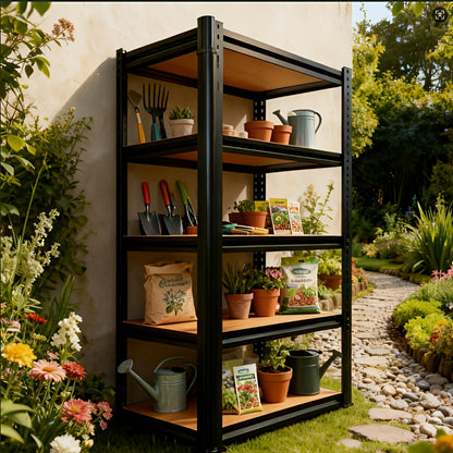 [2pcs Heavy Duty Shelving] Outdoor/Indoor Metal Plant Stand, Adjustable 60" 2000LBS 5-Tier