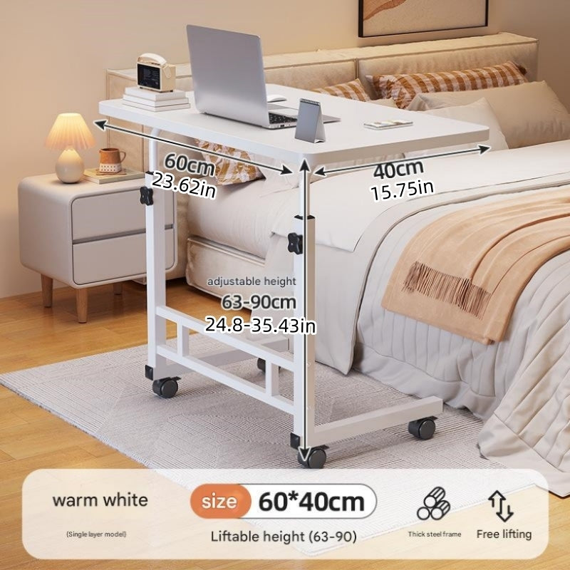 Multifunctional Standing Desk, Height Adjustable 23.62"-35.43", Universal Wheels