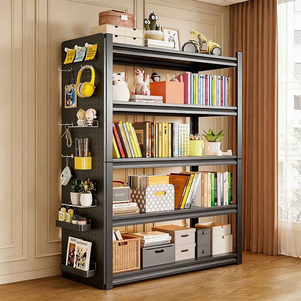 Heavy-Duty 5-Tier Metal Floor Cabinet with 3000Lbs Capacity - Adjustable Shelving Unit, Freestanding Narrow Storage Shelf, Easy Assembly, (35''W X14'' X77''H)