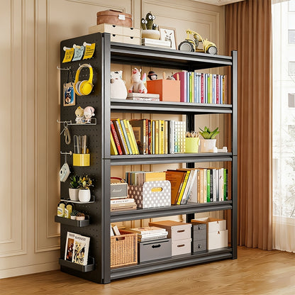 Heavy-Duty 5-Tier Metal Floor Cabinet with 3000Lbs Capacity - Adjustable Shelving Unit, Freestanding Narrow Storage Shelf, Easy Assembly, (35''W X14'' X77''H)