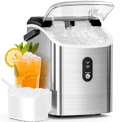 Nugget Or Bullet Ice Makers Countertop, 26 Lbs/24 H, 33 Lbs/24 H,35 Lbs/24 H Self-Cleaning,One-Click Operation
