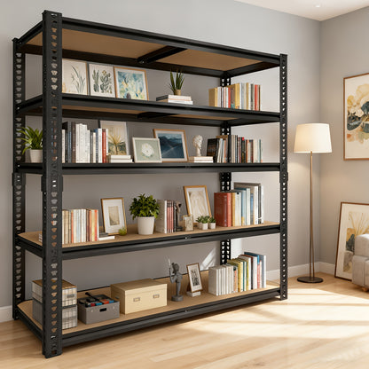 2000/3030LBS Metal Storage Shelving Unit, Utility Rack Shelf, 60/72"Heavy Duty Garage Shelving 5 Tier Adjustable