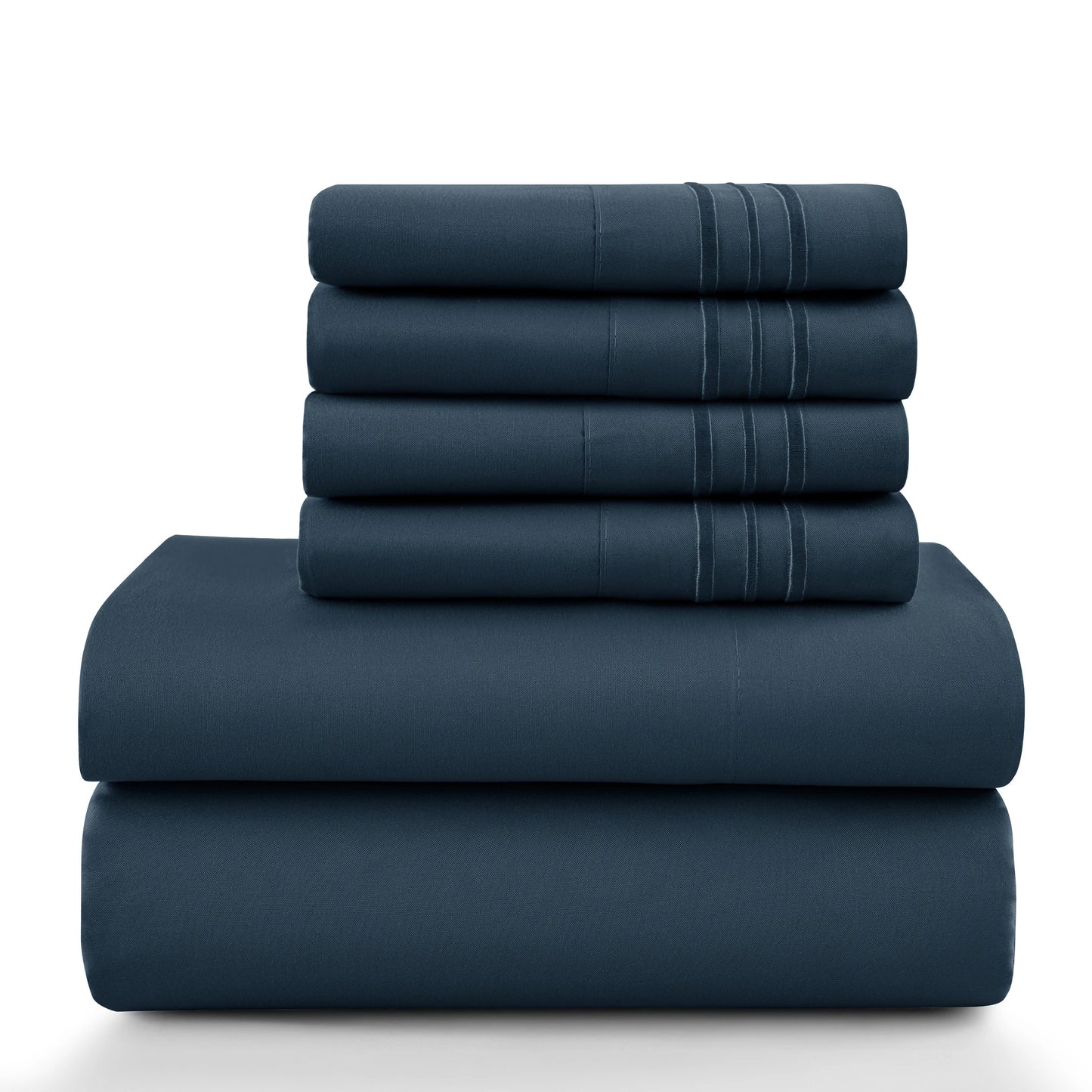 16" Luxury 6Pc Solid Sheet Set – Brushed Microfiber