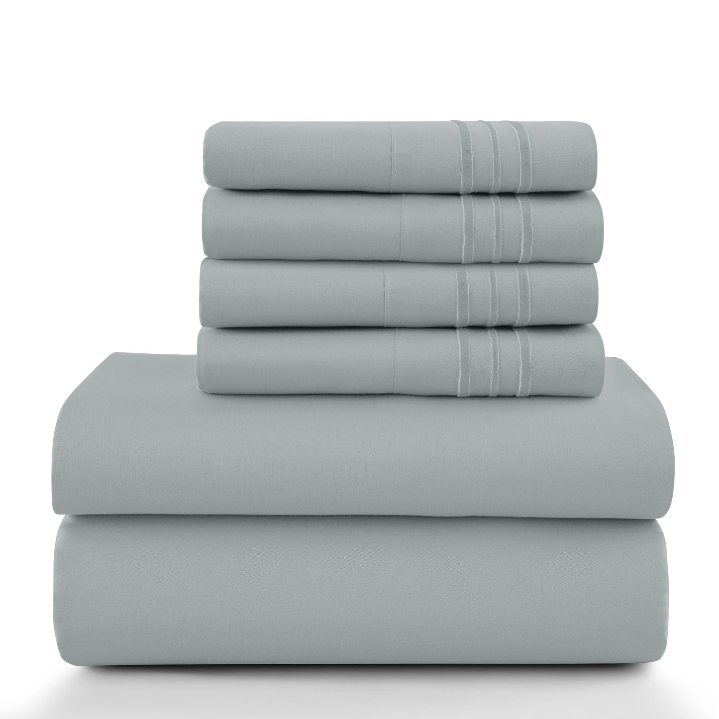 16" Luxury 6Pc Solid Sheet Set – Brushed Microfiber
