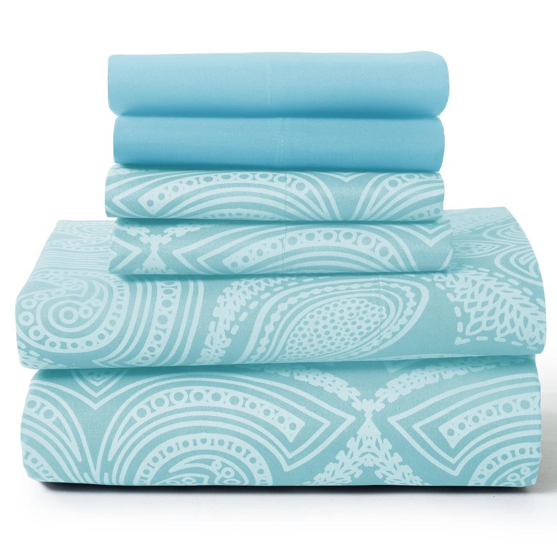 Lux Decor Microfiber 6Pc Paisley Sheet Set