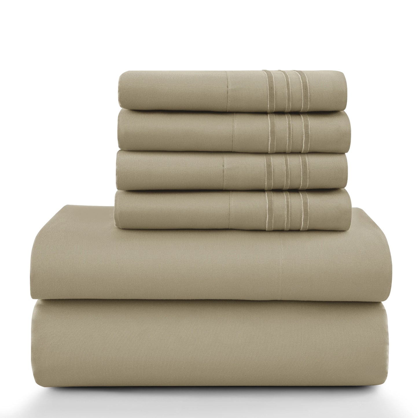 16" Luxury 6Pc Solid Sheet Set – Brushed Microfiber