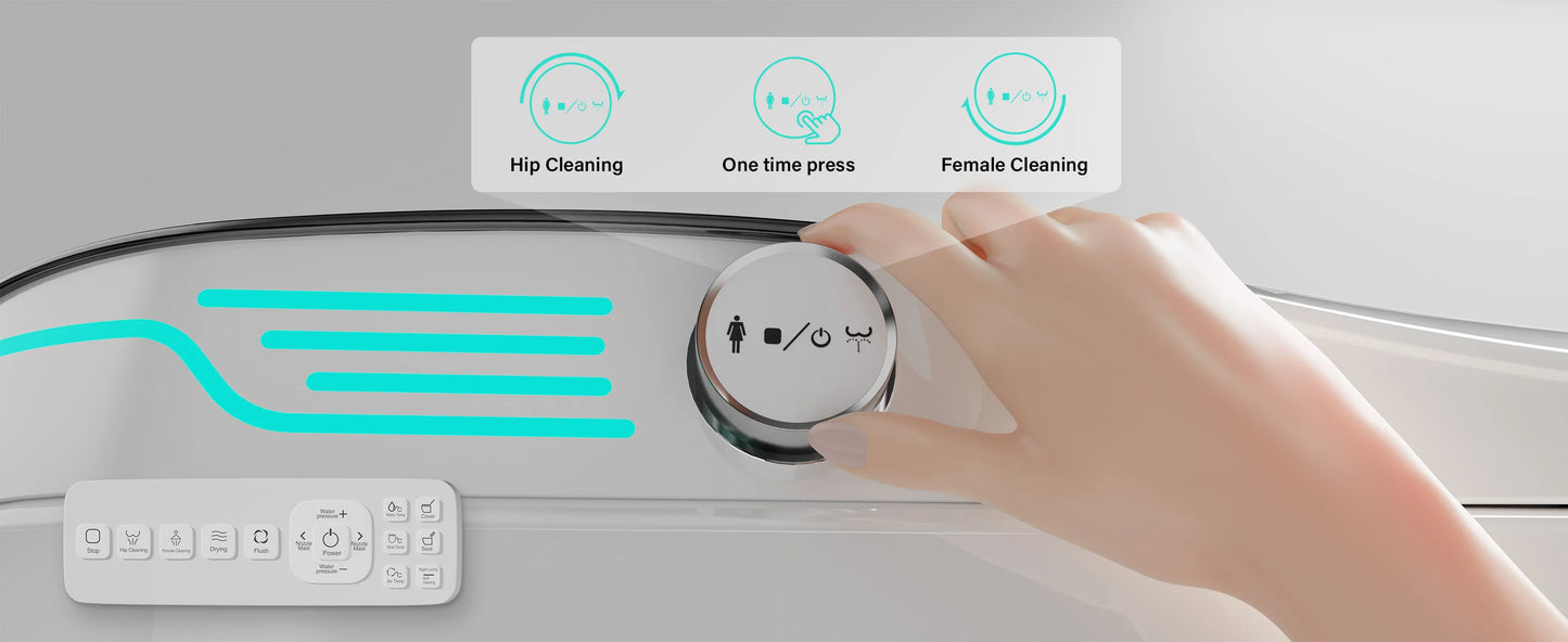 Smart Toilet with Bidet Built In, AUTO Deodorization, Voice Control