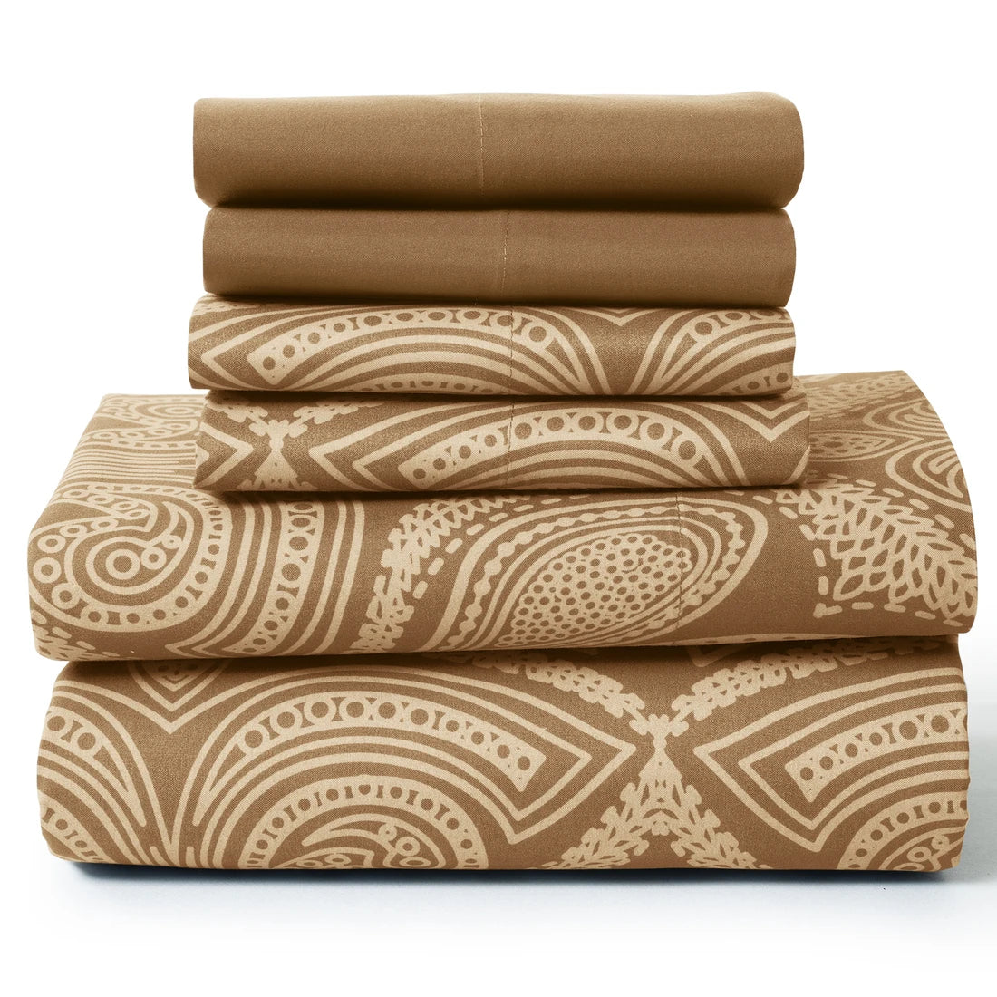 Lux Decor Microfiber 6Pc Paisley Sheet Set