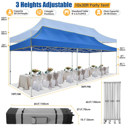 10x30ft Pop Up Canopy Tent Without Sidewall Outdoor