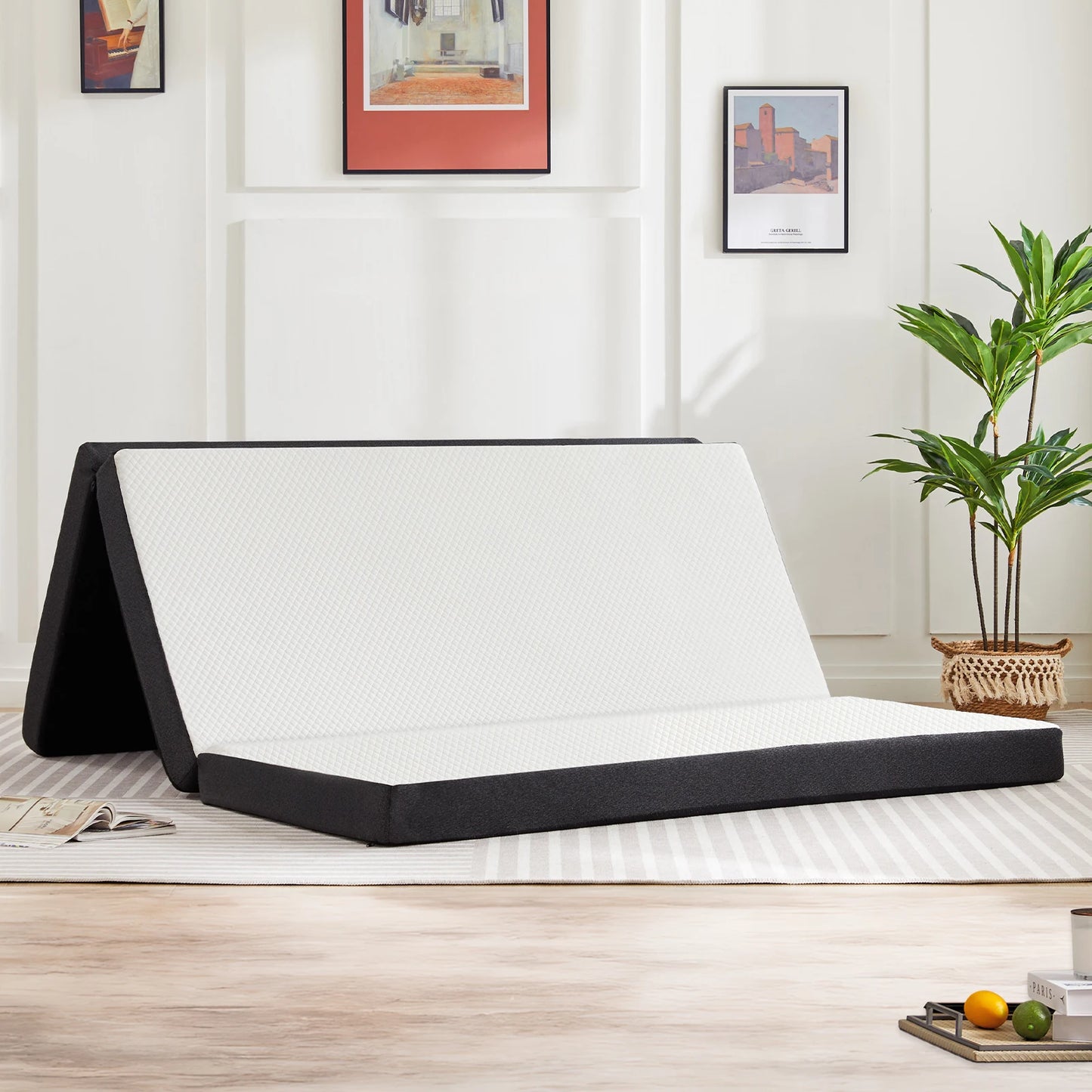 3-4Inch Soft Mattress Tri-Fold Memory Foam Mat