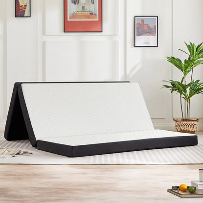 3-4Inch Soft Mattress Tri-Fold Memory Foam Mat