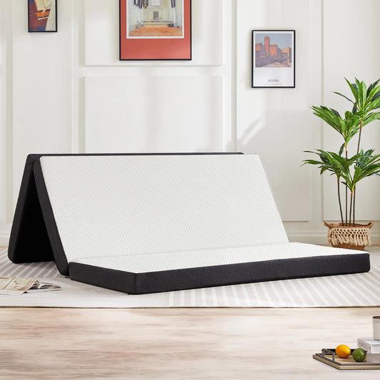 3-4Inch Soft Mattress Tri-Fold Memory Foam Mat