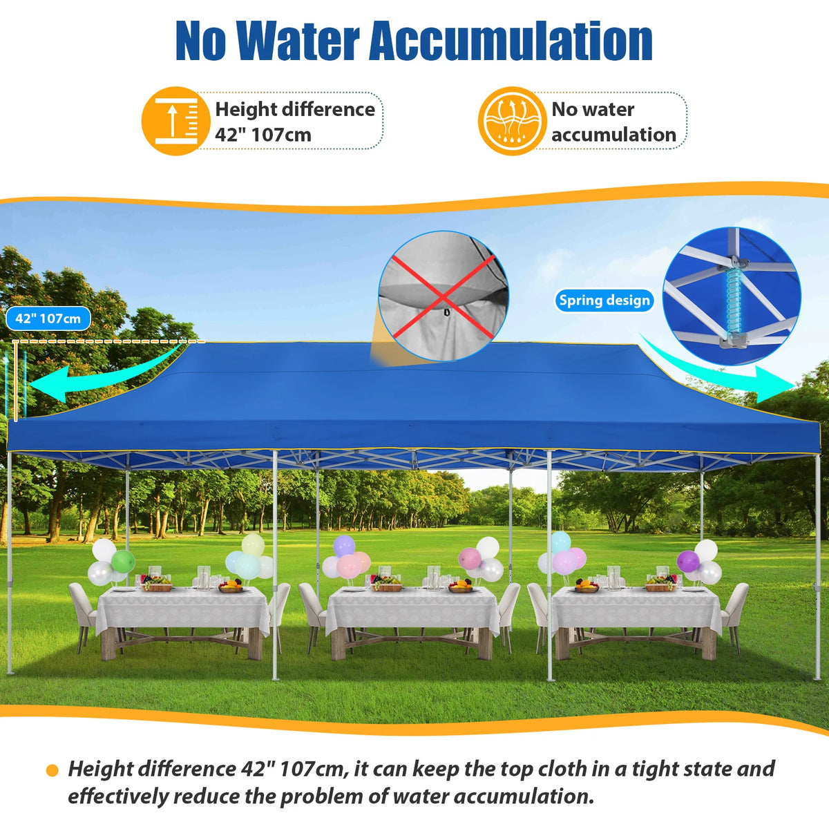 10x30ft Pop Up Canopy Tent Without Sidewall Outdoor