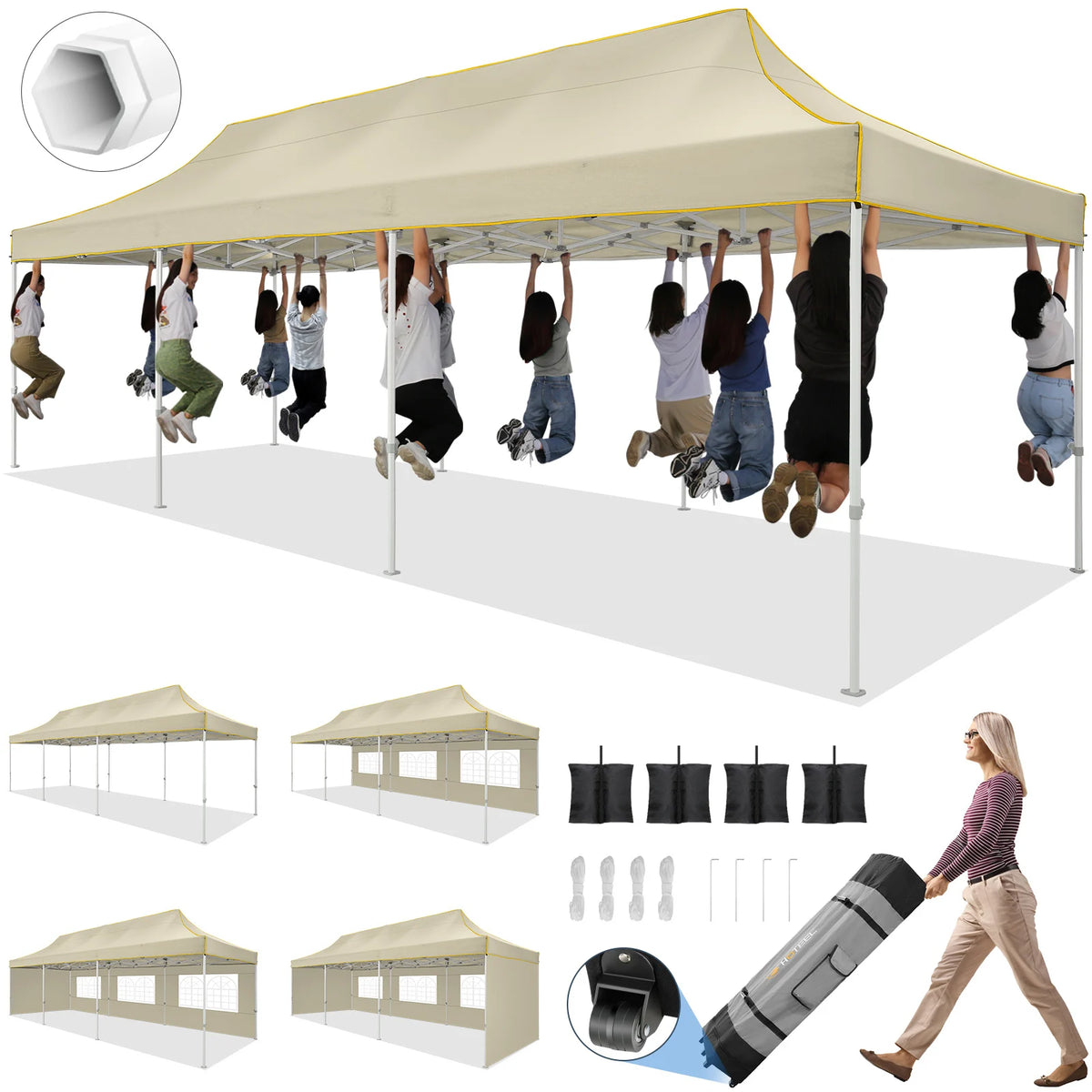 10x30ft Pop Up Canopy Tent Without Sidewall Outdoor
