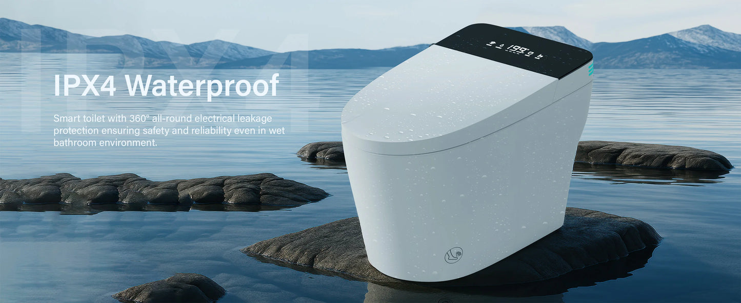 Smart Toilet with Built-in Bidet, AUTO Open/Close