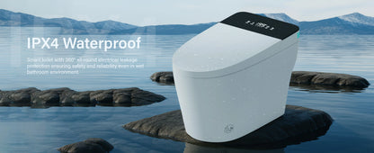 Smart Toilet with Built-in Bidet, AUTO Open/Close