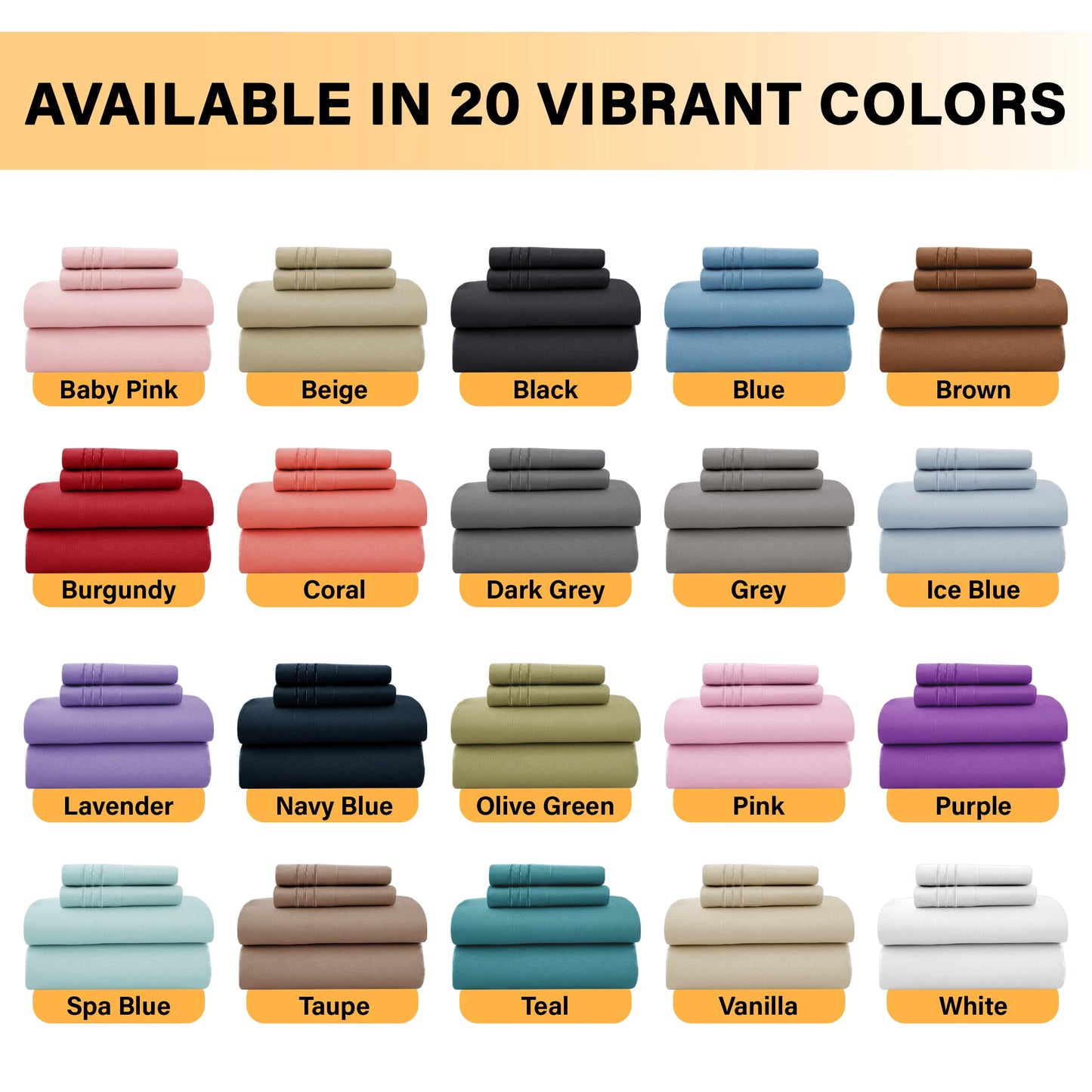 16" Luxury 6Pc Solid Sheet Set – Brushed Microfiber