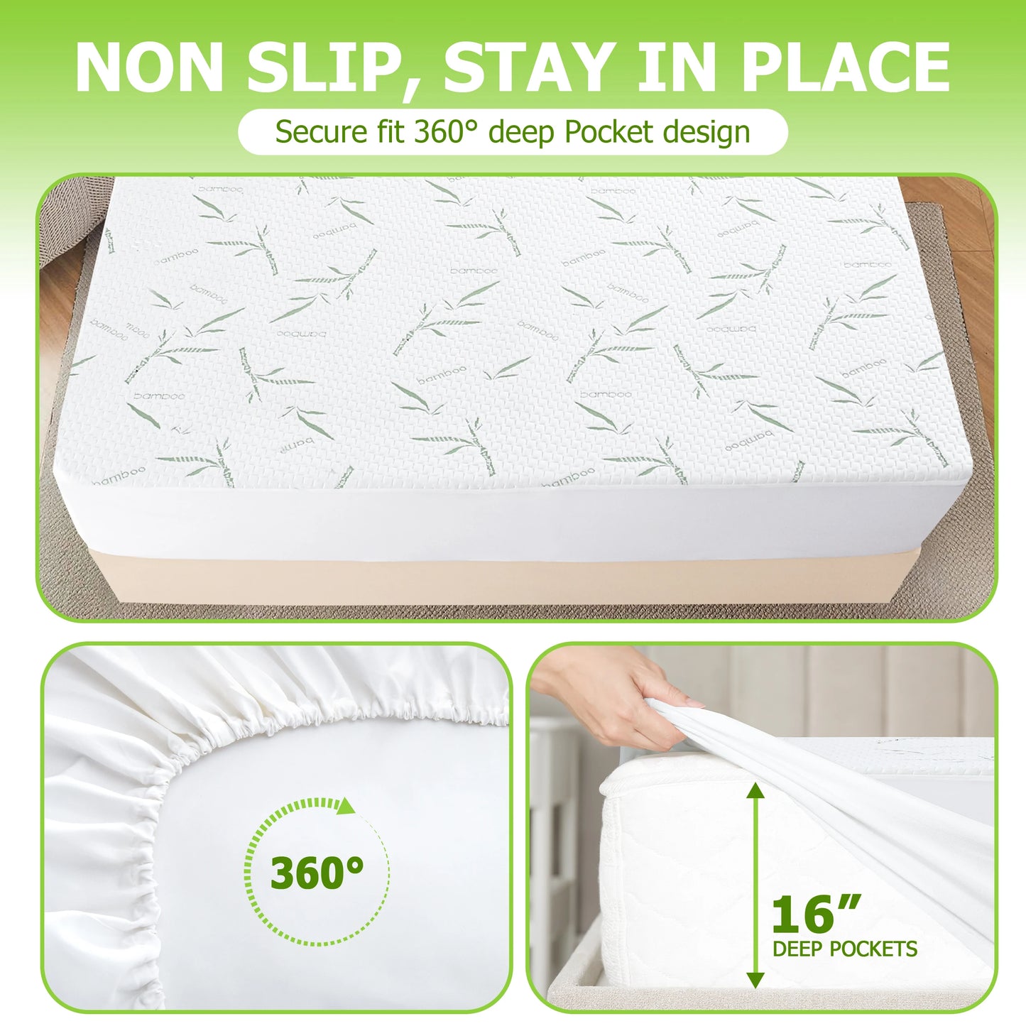 Mattress Protector - Fitted Sheet Style, Deep Pocket