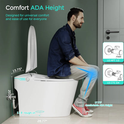 Smart Toilet with Bidet Built In, AUTO Deodorization, Voice Control