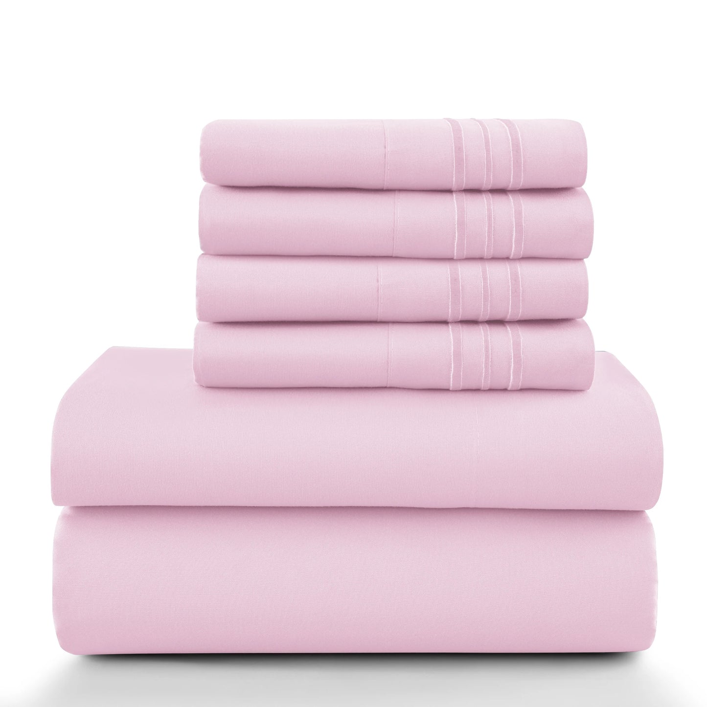 16" Luxury 6Pc Solid Sheet Set – Brushed Microfiber