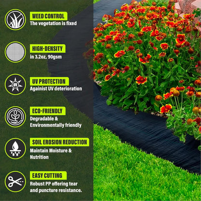 Heavy-Duty Weed Barrier Fabric–4x180ft